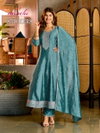 Snickers By Aanchi Vichitra Silk Embroidery Anarkali Kurtis Set Suppliers In India